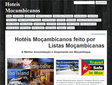 Tablet Screenshot of hoteismocambicanos.com